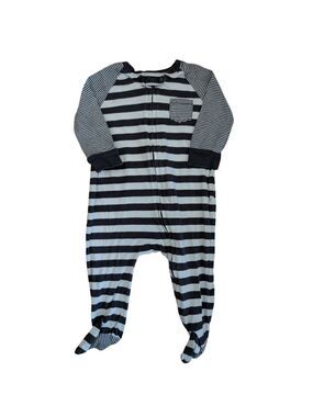 🩵 4/$20 Gap Black and White Striped Footie‎ Sleeper 3-6m